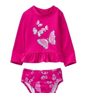 Gymboree Butterfly Rashguard 2T